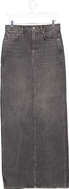 Great Prices On Feminine Styles GRLFRND Grey Denim Pencil Skirt UK W26