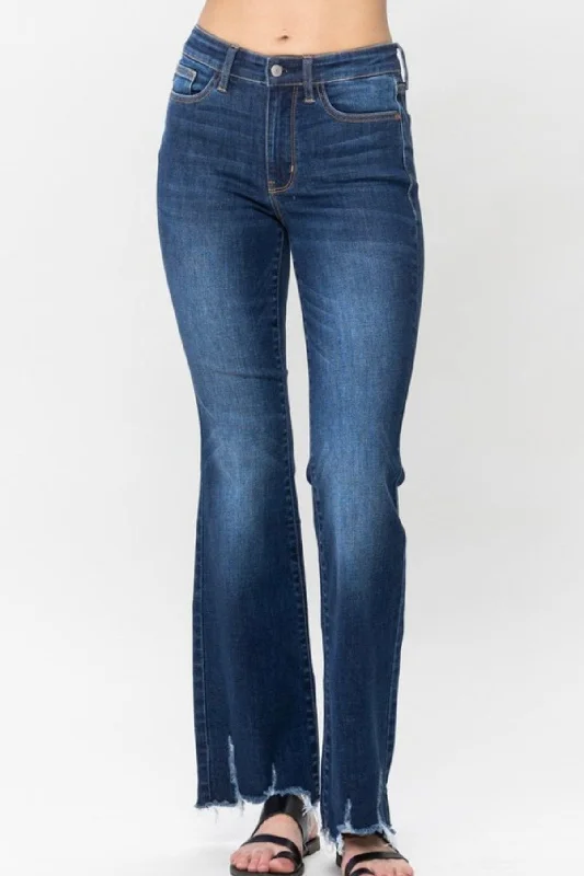 Crazy Price Slashing Judy Blue Distressed Hem Boot Cut Jean