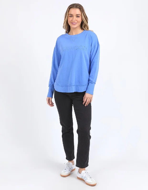 Comfortable Clothes Foxwood Simplified Crew Cobalt