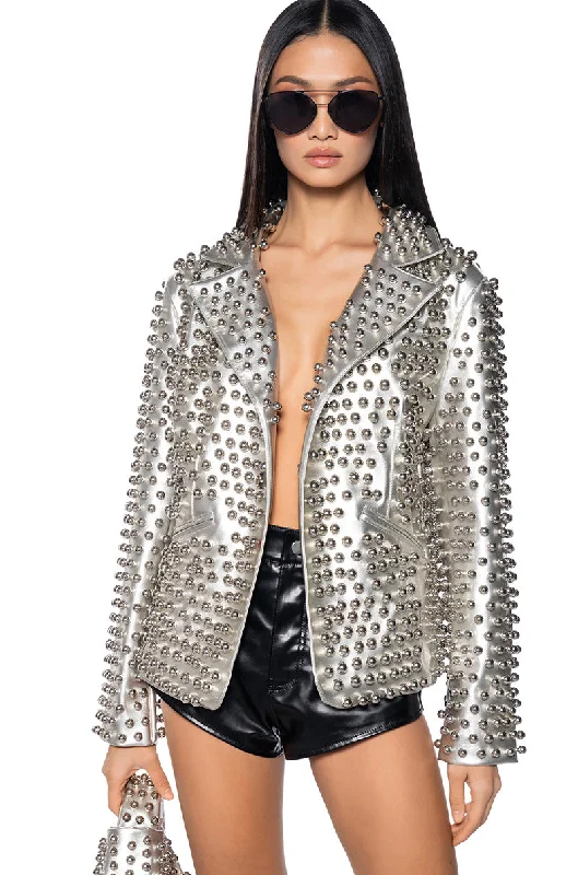 Everyday Wear SILVER OMNI STUDDED BLAZER