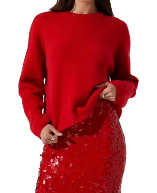 Mega Sale Bowie Crewneck Sweater In Red