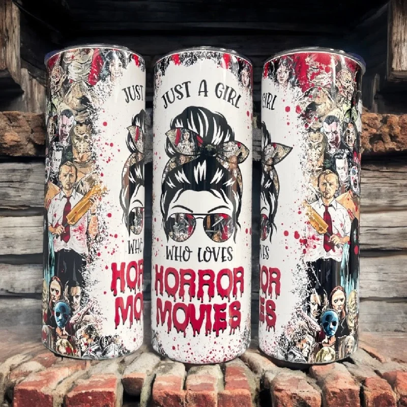 Modern Glass Drinkware Moms Life Just a Girl Who Loves Horror Movies insulated 20/30oz Tumbler Modern Glass Drinkware Moms Life Just a Girl Who Loves Horror Movies insulated 20/30oz Tumbler
