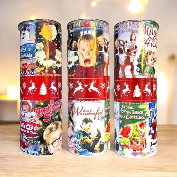 Travel Drinkware Sale Christmas Movie All-Stars 20/30oz Insulated Skinny Tumbler