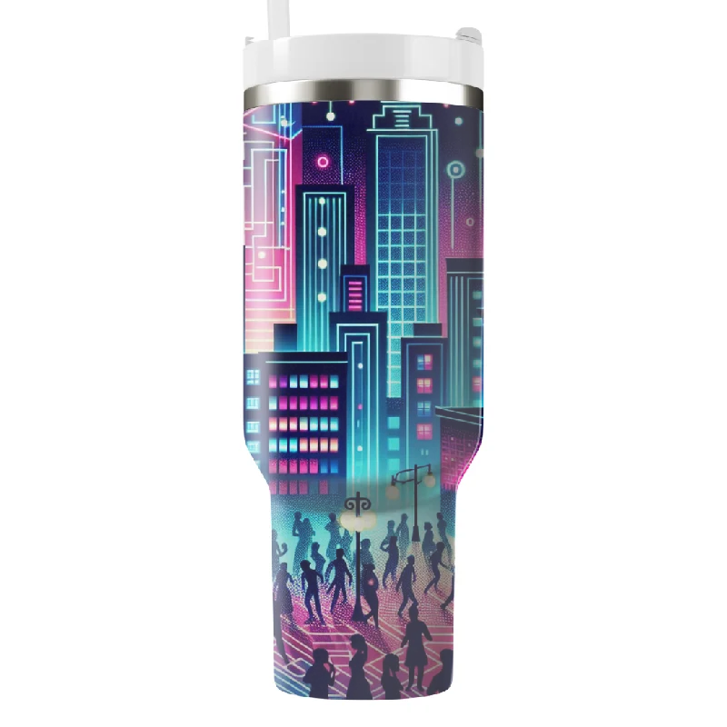 Chic Styles Neon Nightlife Tumbler With Handle