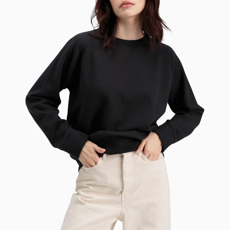 Latest Fashion Crewneck Fleece Sweatshirt (Black)