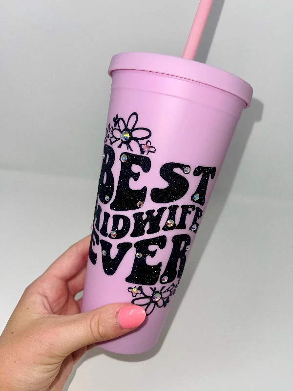Promotional Drinkware Best Midwife Ever Matte Tumbler
