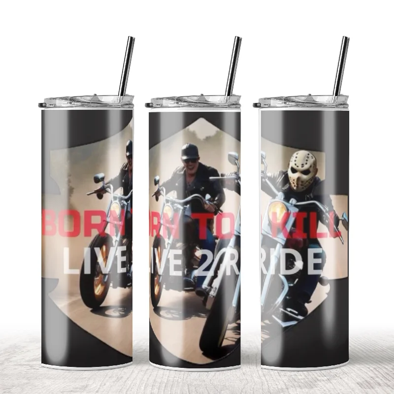 Hot Sale Born to k.. live to ride tumblers. 20oz 20 oz. thermal cup