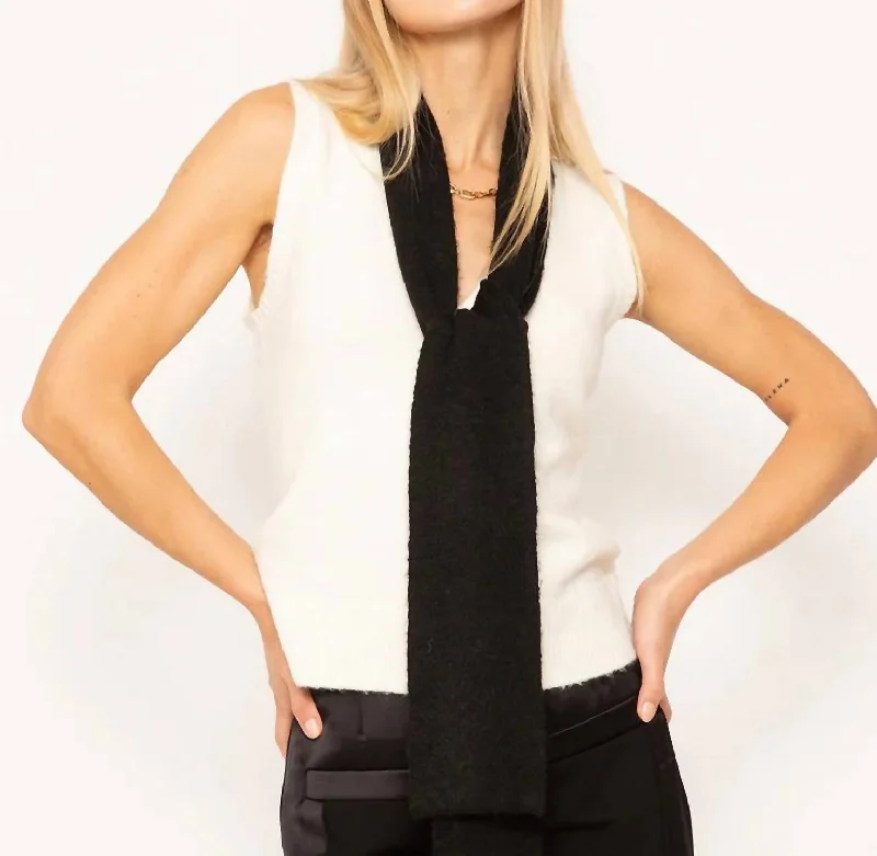 Fresh Styles, Fresh Deals Cece Neck Tie Sweater In White