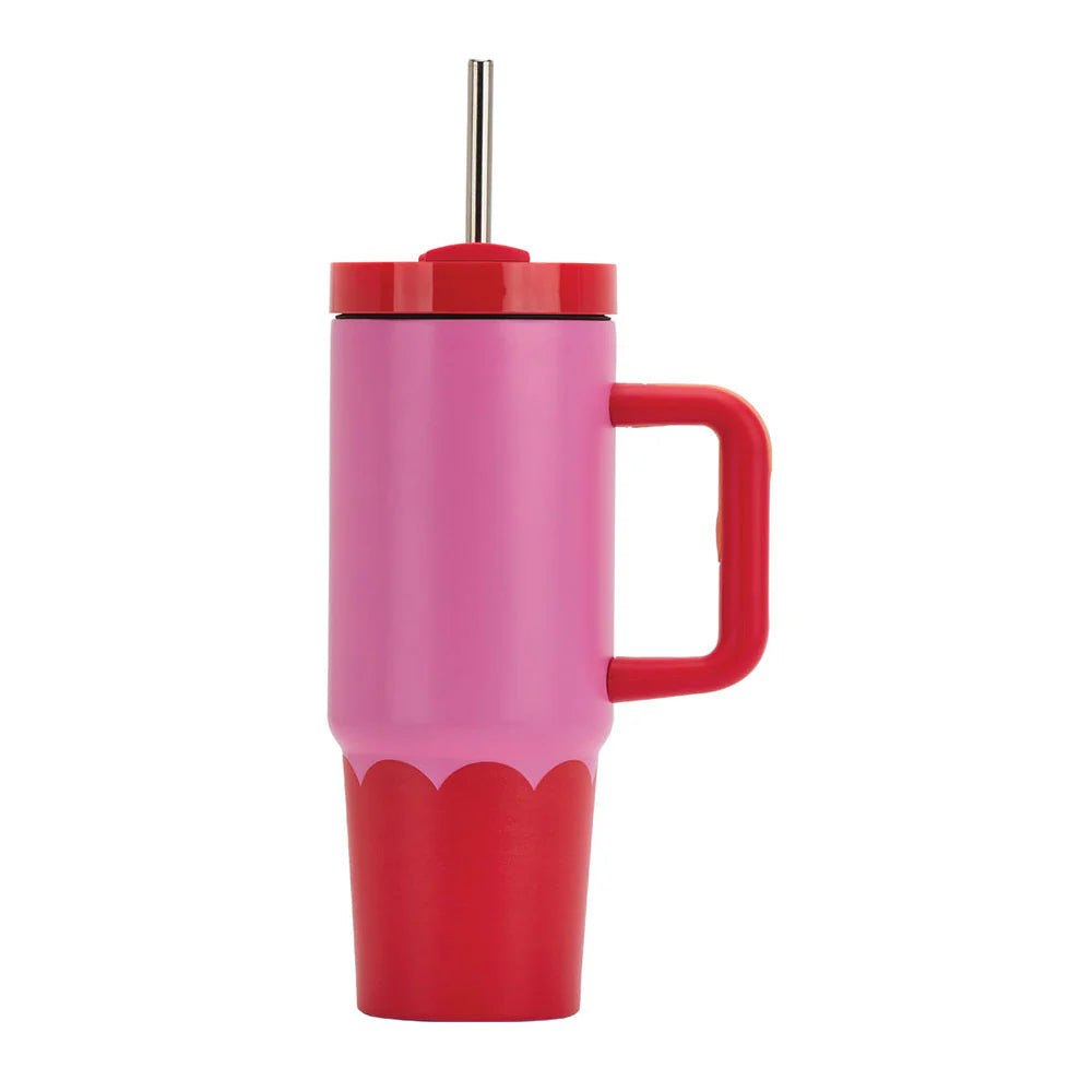 Glassware Promotion Annabel Trends Insulated Super Sip Tumbler - Wave - Pink & Red