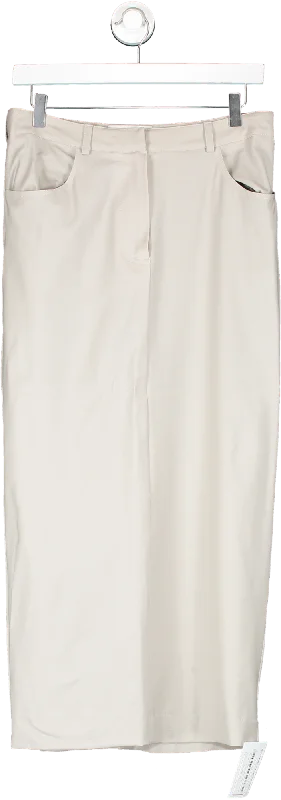 Comfortable Clothes Weekend and Beyond Grey Skirt With Slit Back UK S