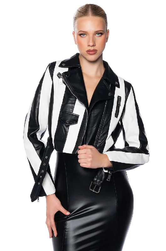 Premium Style BEETLEJUICE CHIC MOTO JACKET
