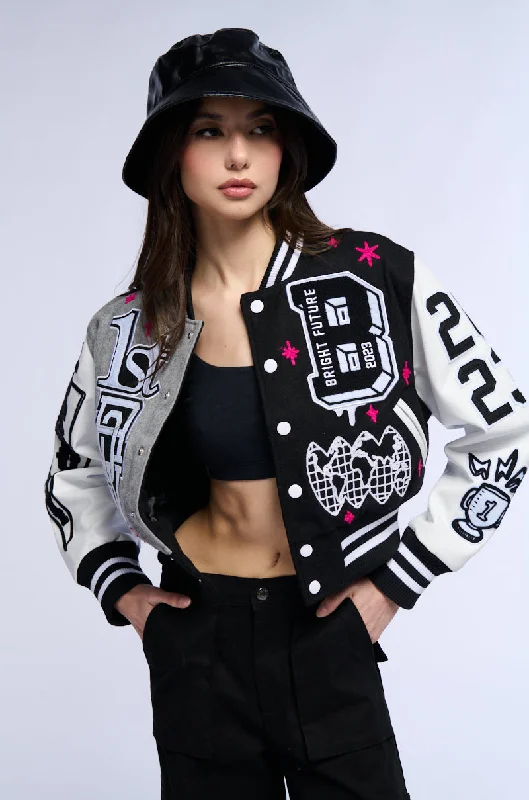 Chic Trend Collection FIRST ROW EXCELENCE PATCH BOMBER