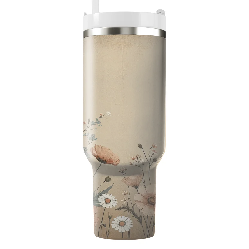 Travel Mugs Offer Rustic Wildflower Charm  Tumbler With Handle