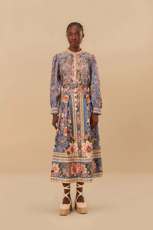 Trend Alert Blue Superbloom Tapestry Blouse