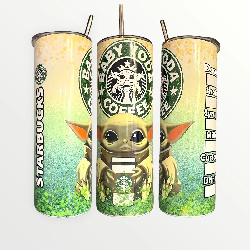 Drinkware Gift Set Starbucks Baby Yoda (Grogu) Green 20/30oz Insulated Skinny Tumbler