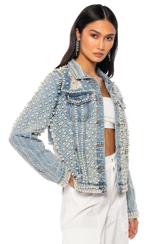 Wardrobe Essentials MOVE IN SILENCE PEARL DENIM JACKET
