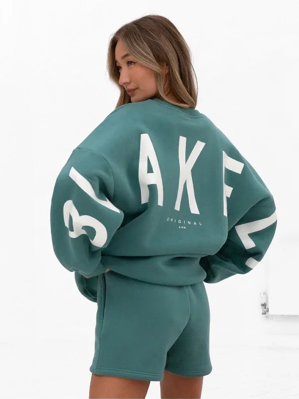 Timeless Elegant Isabel Oversized Jumper - Dusty Teal
