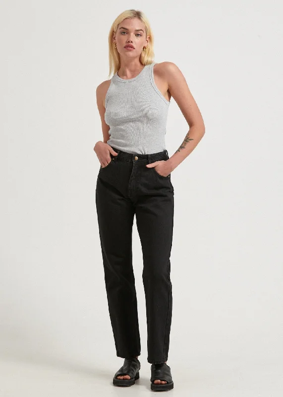 Big Discounts AFENDS Womens Violet - Denim Straight Leg Jeans - Washed Black