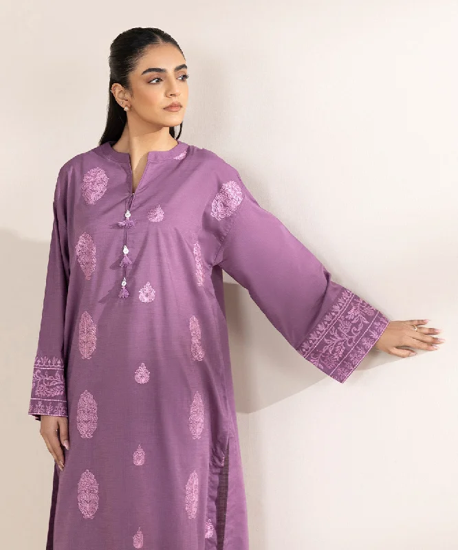 Limited Time Offer Embroidered Crosshatch Shirt